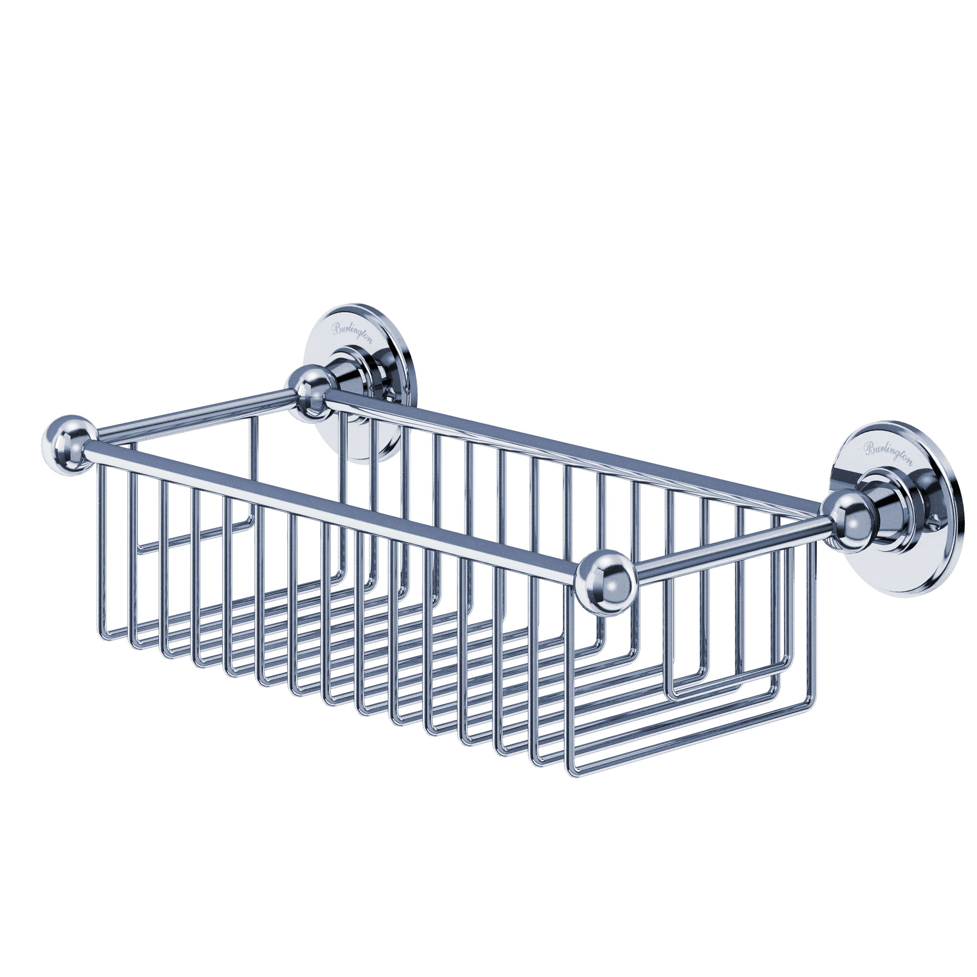 Großer Aufbewahrungskorb für Dusche und Wanne Burlington, Chrom