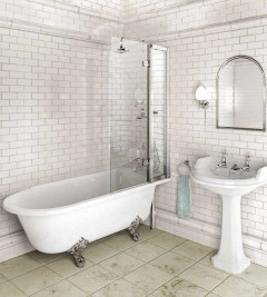 Freistehende Dusch-Badewanne Hampton 1700 rechts