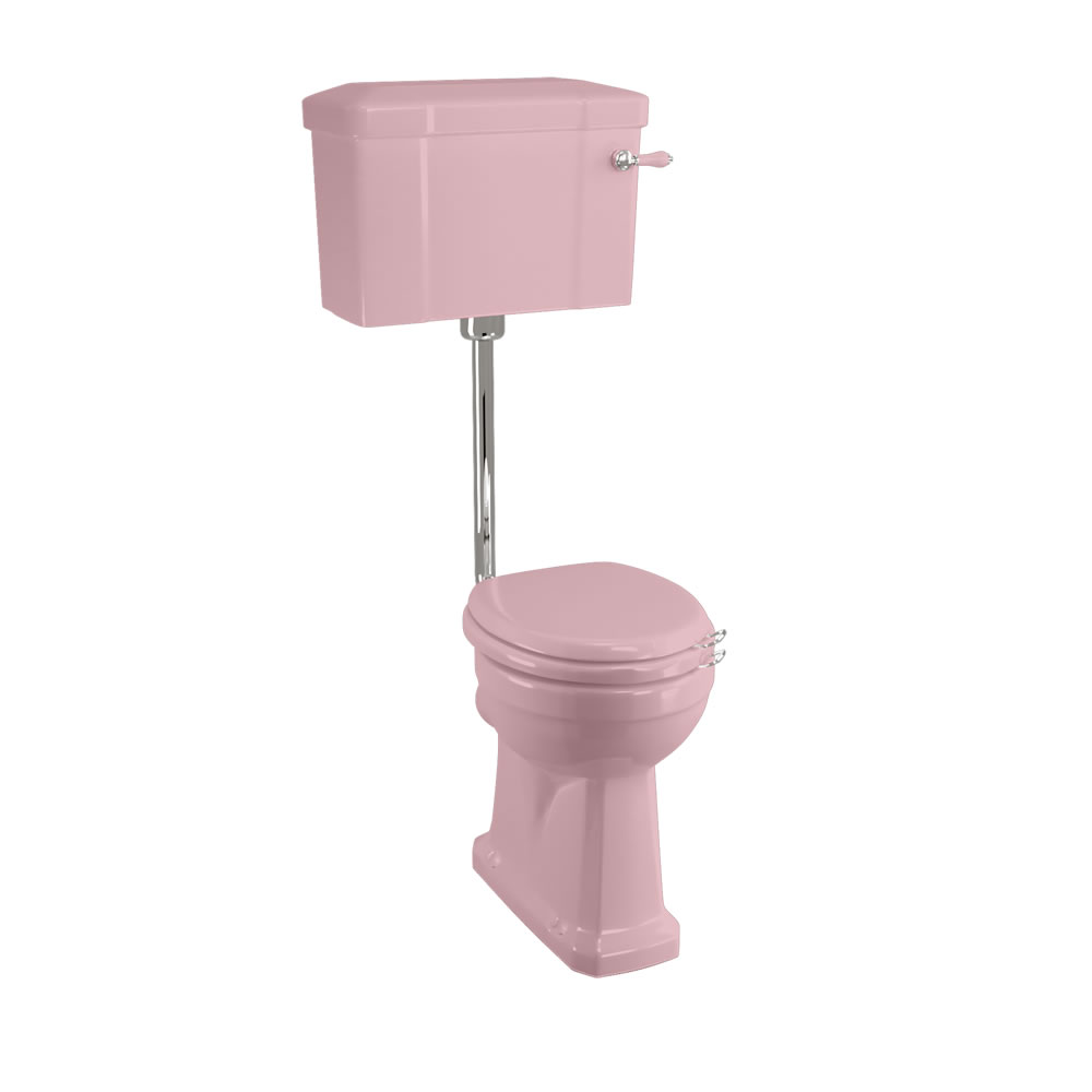 Stand WC Burlington Confetti Pink mit halbhohem Spülkasten